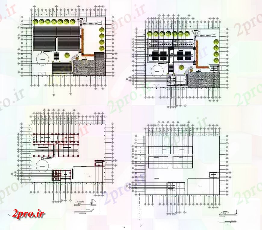 دانلود نقشه ساختمان اداری - تجاری - صنعتی مزرعه برای خوک ها کار طرحی 20 در 39 متر (کد145564)