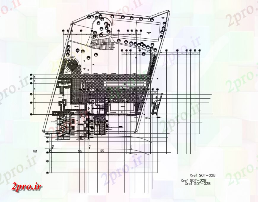 دانلود نقشه ساختمان اداری - تجاری - صنعتی تماس نما و پله جزئیات مقطعی از دفتر چند کفپوش ساخت 7 در 11 متر (کد145789)