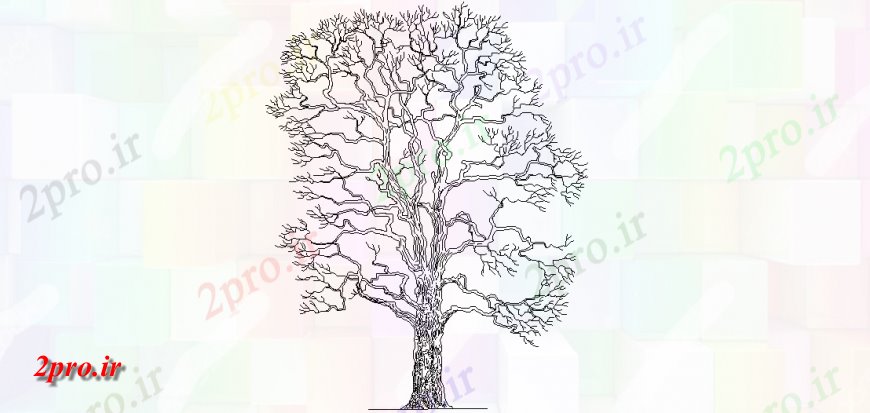 دانلود نقشه درختان و گیاهان نظر طراحی درخت نما درخت با درخت و منطقه  شاخه های آن طراحی (کد145818)