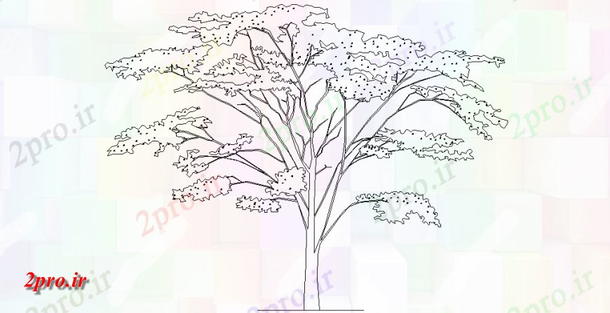 دانلود نقشه درختان و گیاهان نظر طراحی درخت با نظر نما (کد145825)