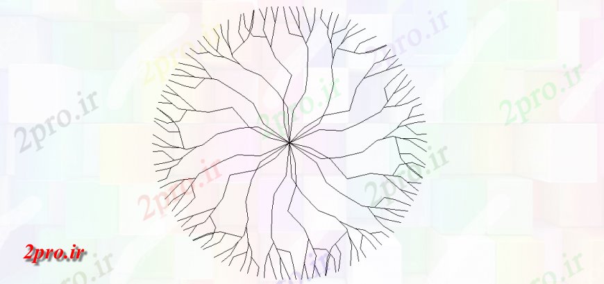 دانلود نقشه درختان و گیاهان طرحی از طراحی از منطقه درخت و  با طراحی درخت بلوک (کد145840)
