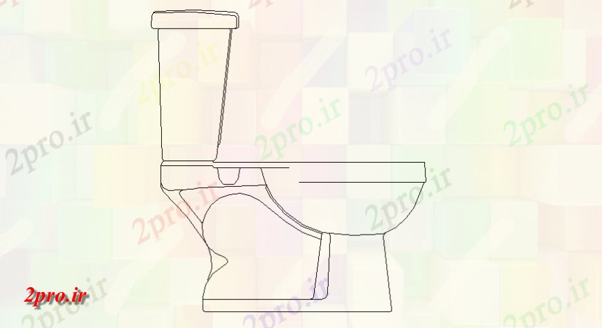 دانلود نقشه بلوک های بهداشتی نشسته مدرن نما جزئیات توالت و طرح (کد145851)