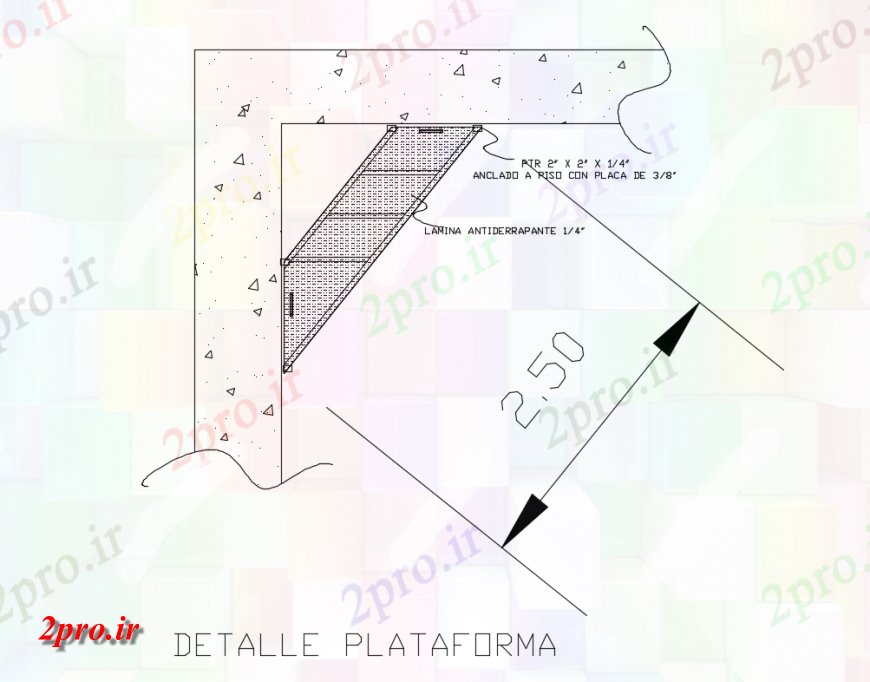 دانلود نقشه قالب اسکلت فلزی  جزئیات سازه های فولادی از  پلت فرم طراحی (کد145859)