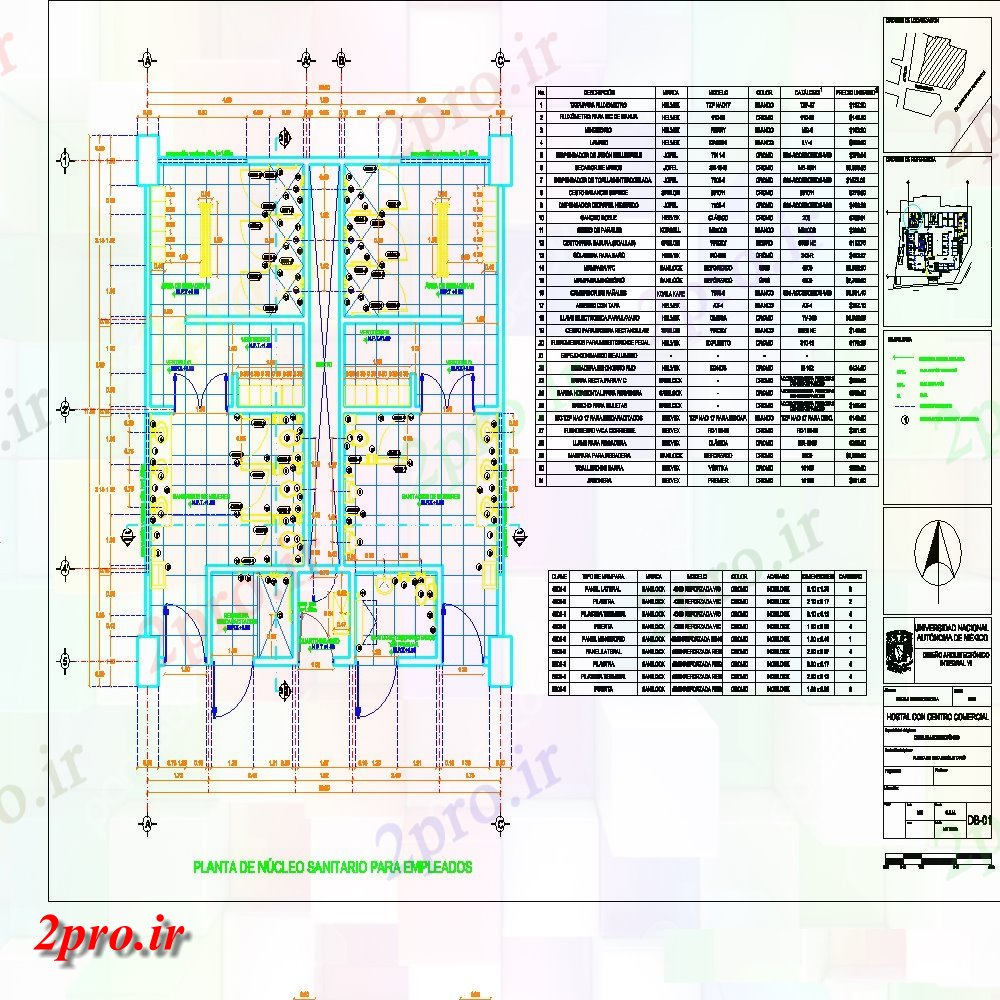 دانلود نقشه حمام مستر جزئیات سیستم بهداشتی یک  نما ساخت و ساز و طرحی  (کد145905)