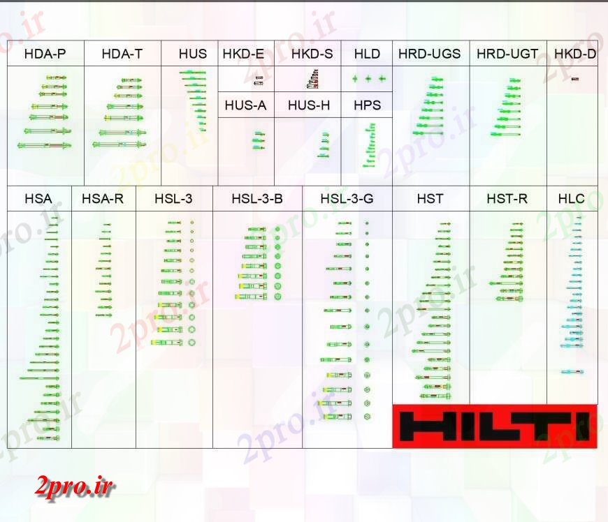دانلود نقشه جزئیات پله و راه پله  مجریان HILTI   (کد145944)