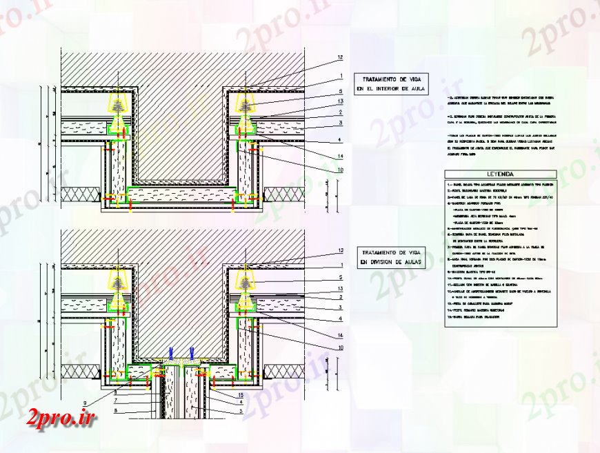 دانلود نقشه جزئیات پله و راه پله  پرتو جدا  در طراحی با طراحی ساخت و ساز (کد145951)