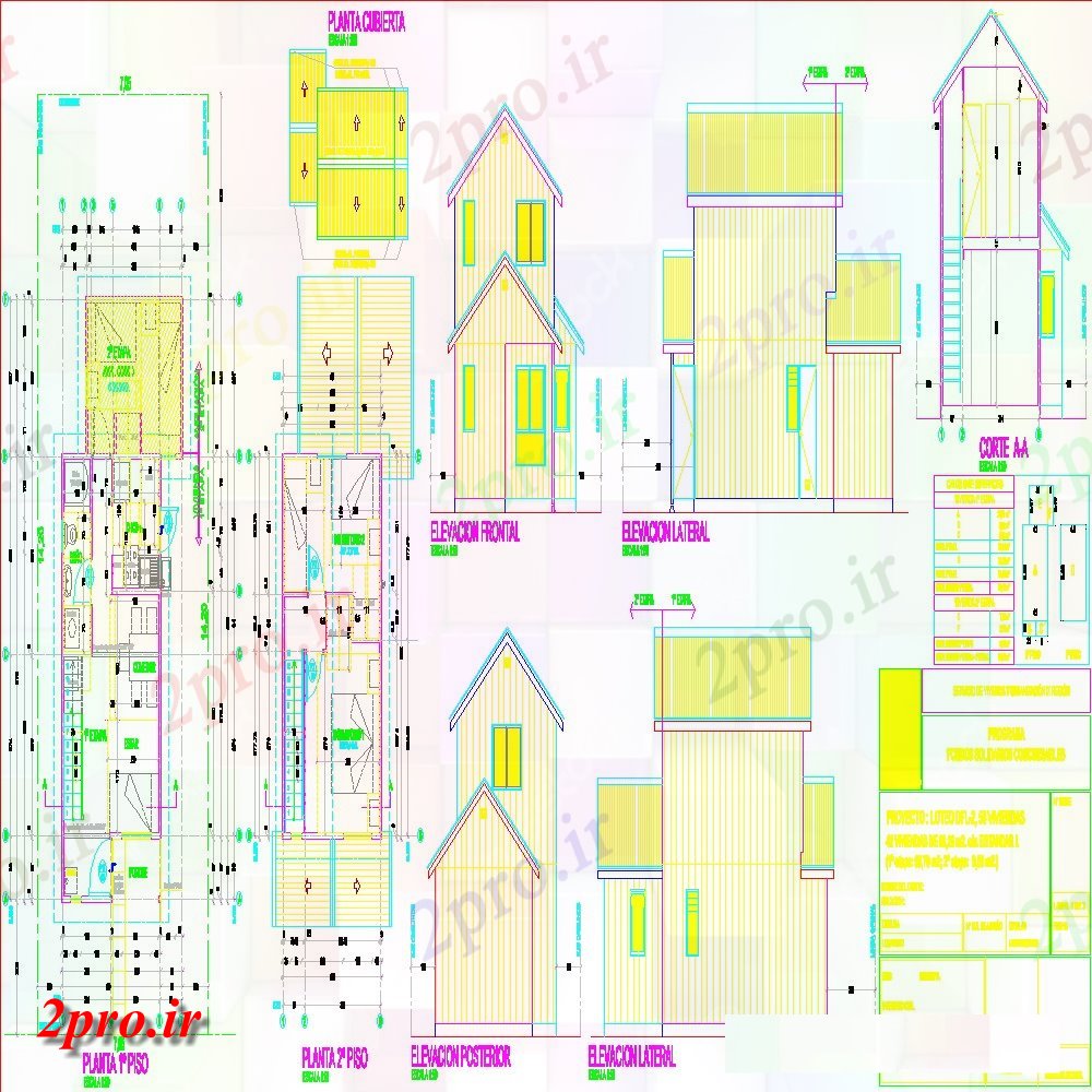 دانلود نقشه مسکونی  ، ویلایی ، آپارتمان  خانه آپارتمان    طراحی (کد145957)