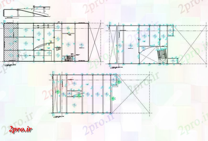 دانلود نقشه جزئیات پله و راه پله  تخت قالب بتن  طراحی (کد146023)
