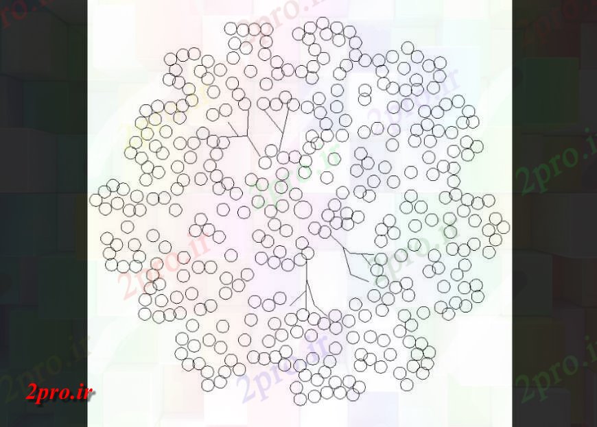 دانلود نقشه درختان و گیاهان جزئیات طرحی درخت  (کد146049)