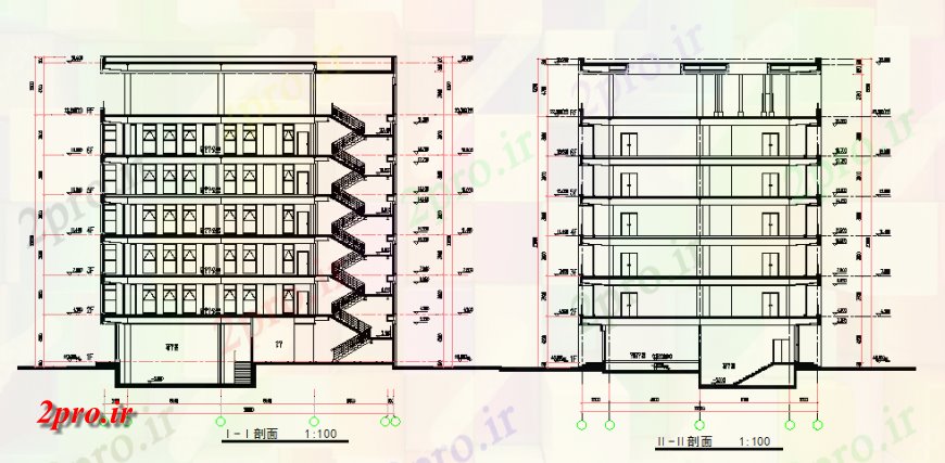 دانلود نقشه ساختمان مرتفعمسکونی نما جزئیات ساخت و ساز و طرحی  (کد146138)