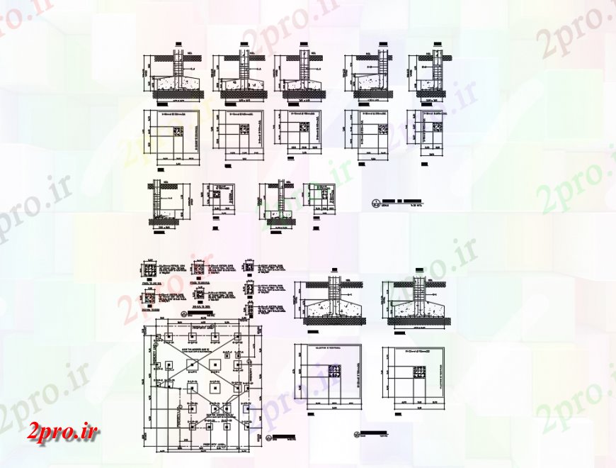 دانلود نقشه طراحی جزئیات ساختار جزئیات برنامه سازه با ستون و پرتو ساخت  خانه (کد146139)