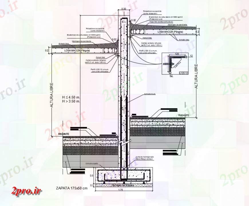 دانلود نقشه جزئیات پله و راه پله  ساخت و ساز موج نو با بتن از آپارتمان    طراحی (کد146175)
