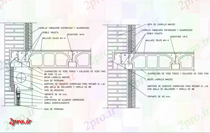 دانلود نقشه جزئیات پله و راه پله  جزئیات ساخت و ساز سقف خانه (کد146207)
