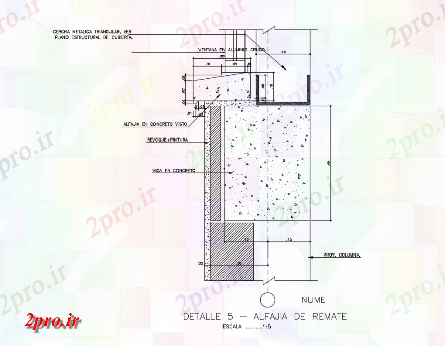 دانلود نقشه جزئیات پله و راه پله  حراج alphajia دو پرتو جزئیات با بتن (کد146252)