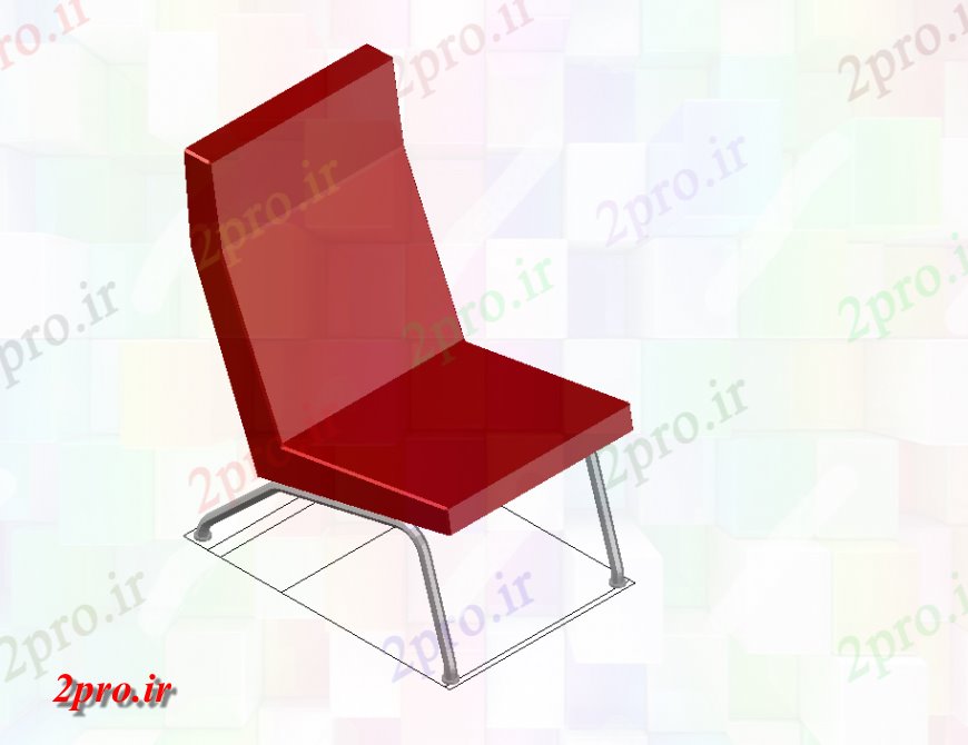 دانلود نقشه میز و صندلی صندلی سیاه مبلمان   مدل  (کد146262)
