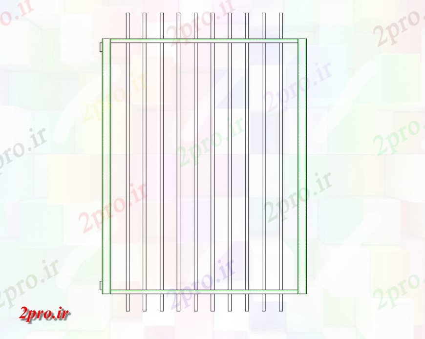 دانلود نقشه طراحی جزئیات تقویت کننده دروازه دستک فلزی   (کد146275)