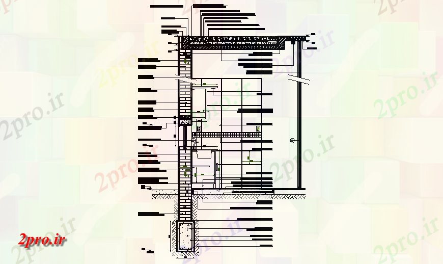 دانلود نقشه  جزئیات دیوار های آجری بخش دیوار از نما جزئیات آشپزخانه و طرحی  (کد146543)