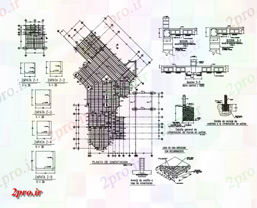 دانلود نقشه طراحی جزئیات ساختار چند جزئیات ساختاری سازنده ساختمان خانه با طرحی پایه (کد146548)