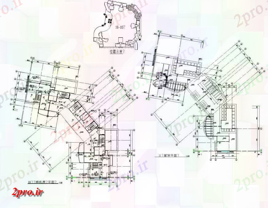 دانلود نقشه ساختمان اداری - تجاری - صنعتی جزئیات ساختمان تجاری 17 در 58 متر (کد146683)