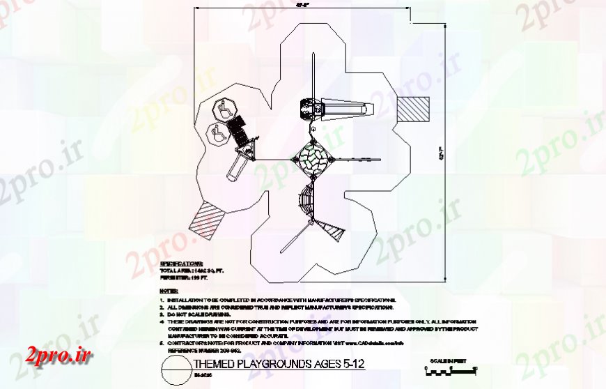 دانلود نقشه ورزشگاه ، سالن ورزش ، باشگاه سیستم طراحی برای منطقه بازی مضمون (کد146783)