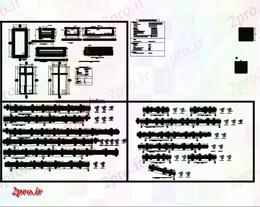 دانلود نقشه طراحی جزئیات ساختار ستون و ساختار پرتو و سازنده جزئیات دانشگاه ، آموزشکده مکانیکی (کد146958)