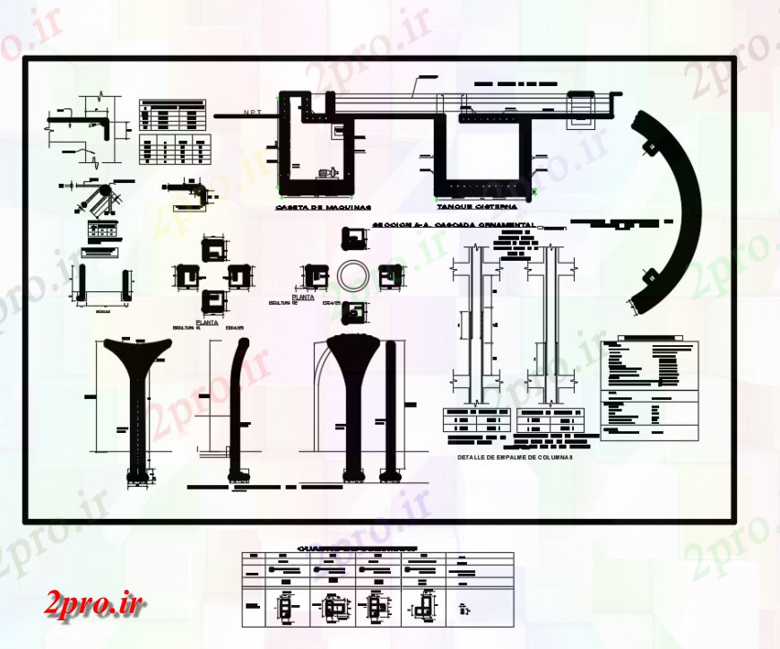 دانلود نقشه طراحی جزئیات ساختار جزئیات معماری از ساختار پارک شهری با محوطه سازی جزئیات  (کد147089)