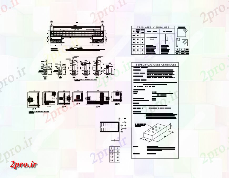 دانلود نقشه طراحی جزئیات ساختار چند جزئیات سازنده خانه با ستون و ساختار پرتو (کد147093)