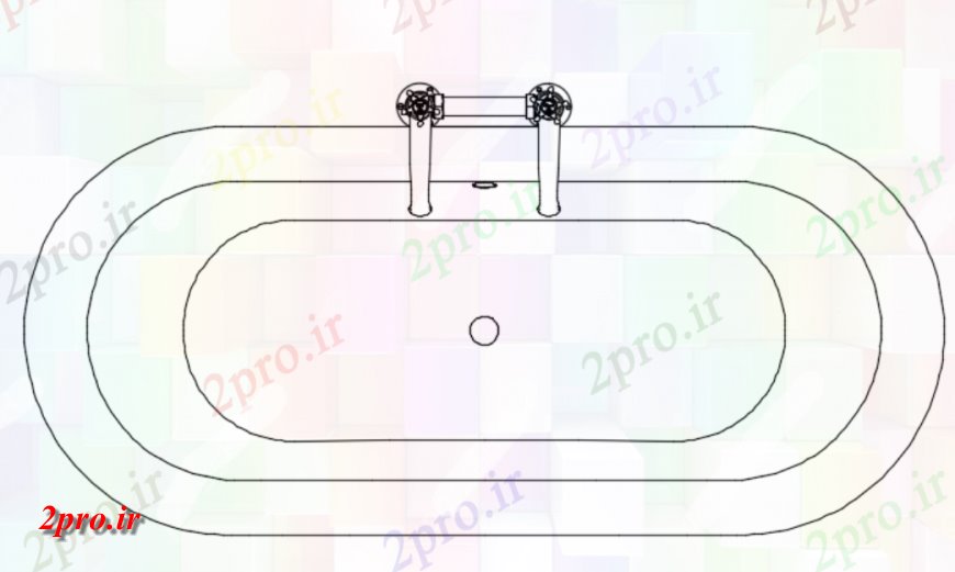 دانلود نقشه جزئیات لوله کشی رول طرحی شستشو حوضه بالا (کد147120)