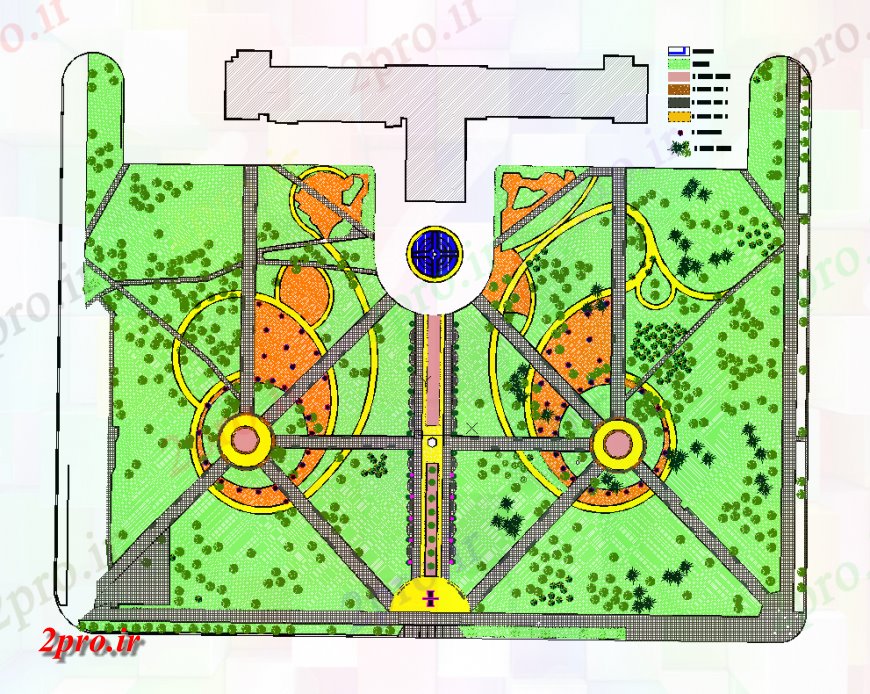 دانلود نقشه پارک - باغ    عمومی محوطه سازی نما جزئیات زمین و برنامه ریزی  (کد147194)
