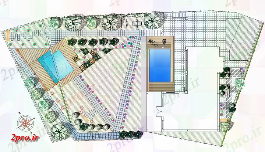 دانلود نقشه مسکونی  ، ویلایی ، آپارتمان  محوطه سازی ویلا جزئیات نما  چیدمان (کد147197)