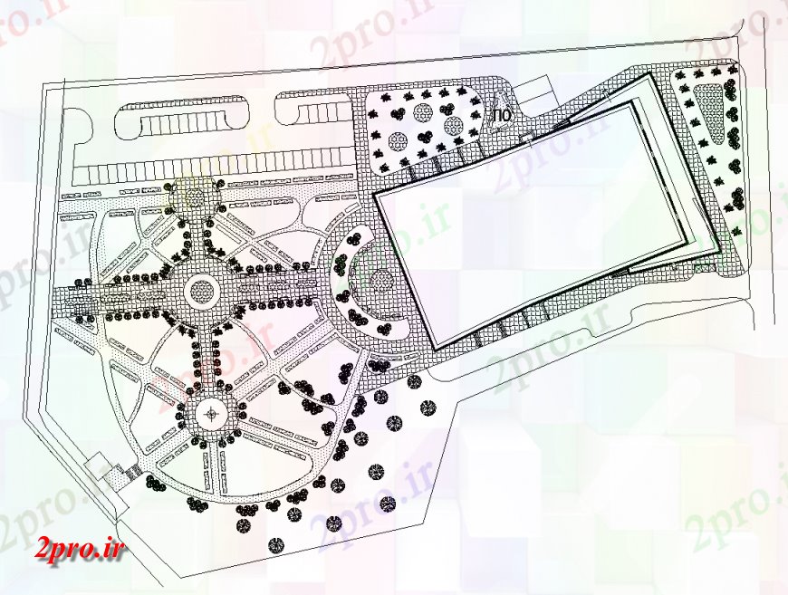 دانلود نقشه  طراحی پارک - محوطه - باغ   پارک laytout نما جزئیات و طراحی  (کد147198)