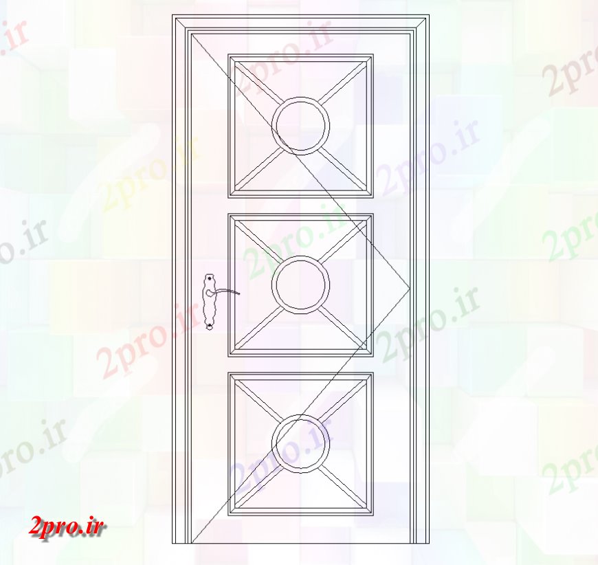 دانلود نقشه جزئیات طراحی در و پنجره  شبکه های توری دور درب و   نما اتوکد (کد147204)