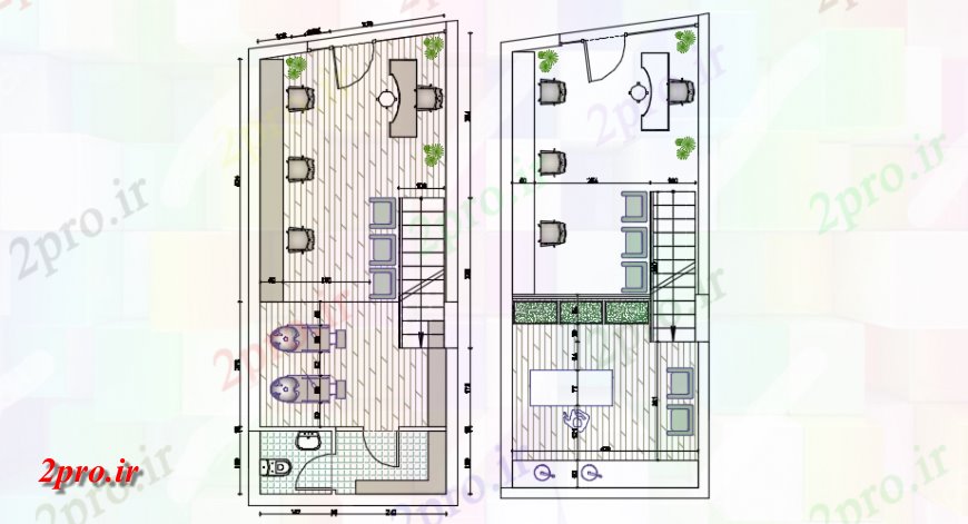 دانلود نقشه هایپر مارکت - مرکز خرید - فروشگاه سالن مو طراحی طرحی معماری 4 در 10 متر (کد147289)