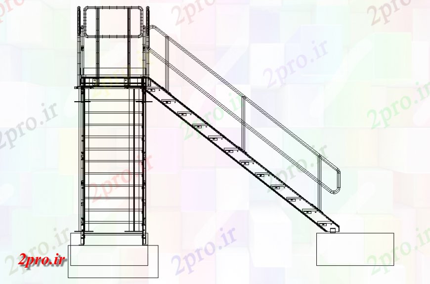 دانلود نقشه طراحی جزئیات ساختار جزئیات نما پله و طرحی  (کد147296)