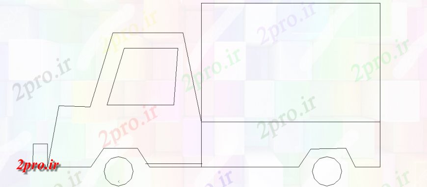 دانلود نقشه بلوک وسایل نقلیه نما کامیون در حال بارگذاری با بلوک خودرو (کد147511)