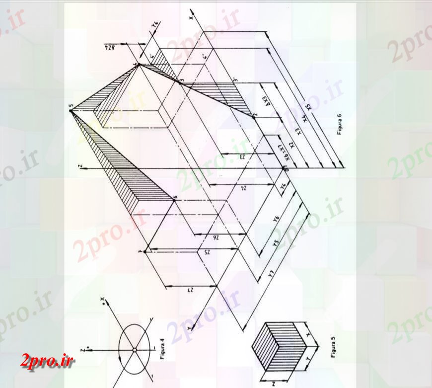 دانلود نقشه جزئیات پله و راه پله  طراحی جعبه ایزومتریک (کد147531)