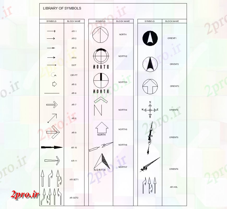 دانلود نقشه بلوک ، آرام ، نماد  نمادها و بلوک جزئیات آرم  اتوکد (کد147634)