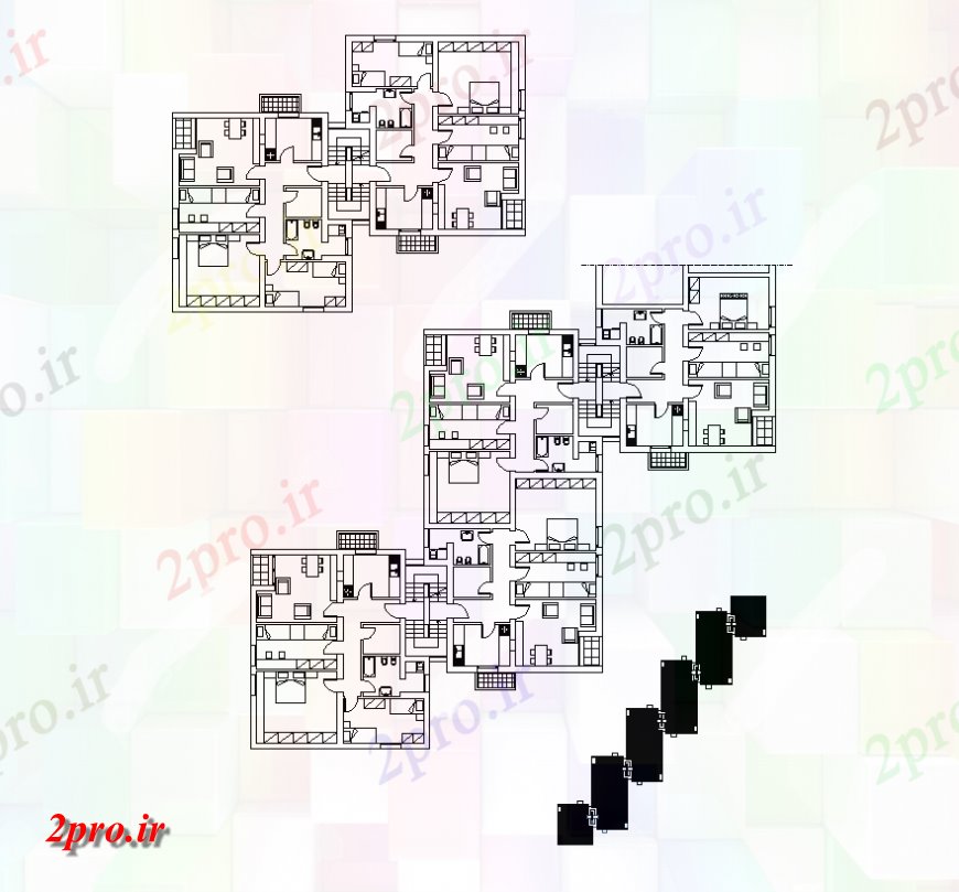 دانلود نقشه مسکونی ، ویلایی ، آپارتمان جزئیات طرحی مسکن ساختار و نما 30 در 35 متر (کد147650)