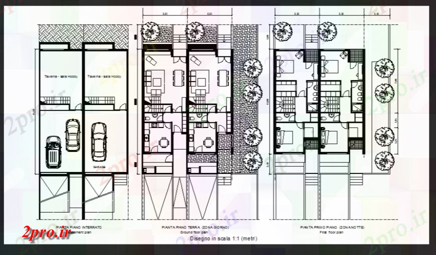 دانلود نقشه مسکونی ، ویلایی ، آپارتمان بخش معماری خانه طرح 11 در 16 متر (کد147671)