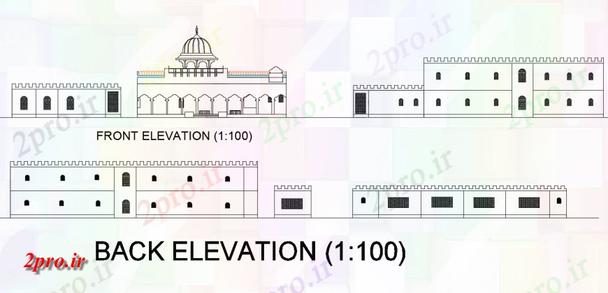 دانلود نقشه ساختمان اداری - تجاری - صنعتی متل نما طراحی 70 در 90 متر (کد147677)