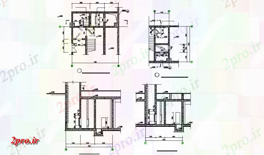 دانلود نقشه ساختمان اداری - تجاری - صنعتی بخش طرحی گاراژ 37 در 94 متر (کد147791)