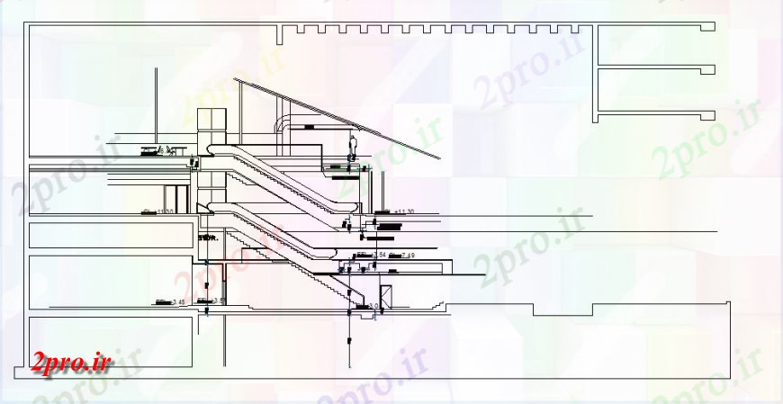 دانلود نقشه تاسیسات برق پله مکانیک برنامه ریزی (کد148092)