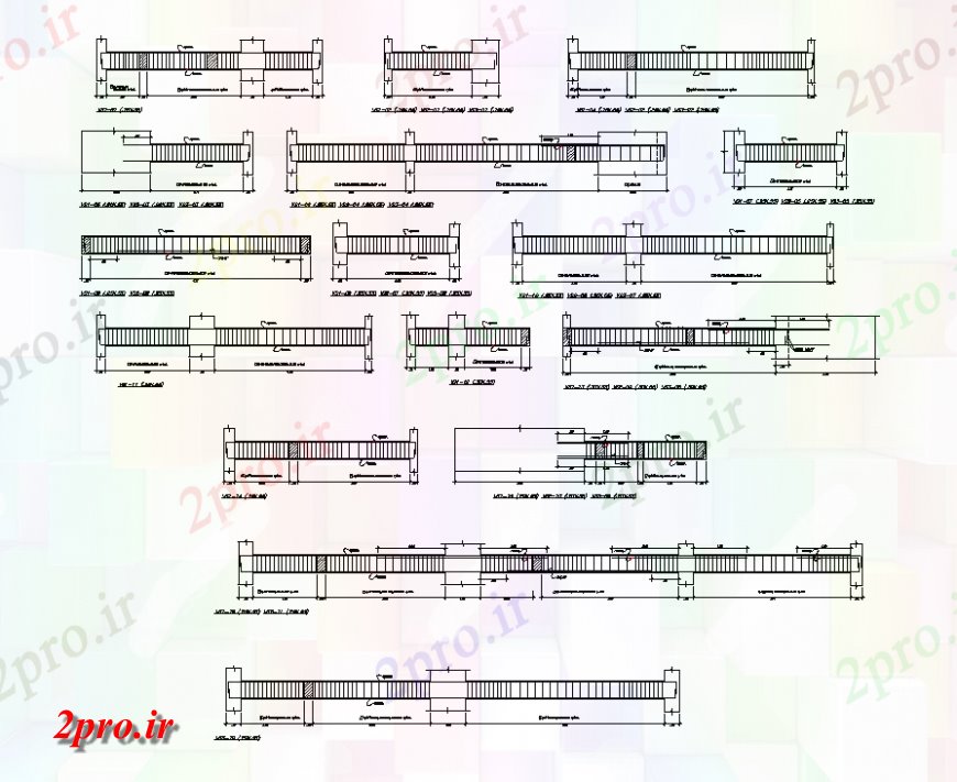 دانلود نقشه جزئیات ستون پرتو و ستون ساختاری جزئیات نما   (کد148166)