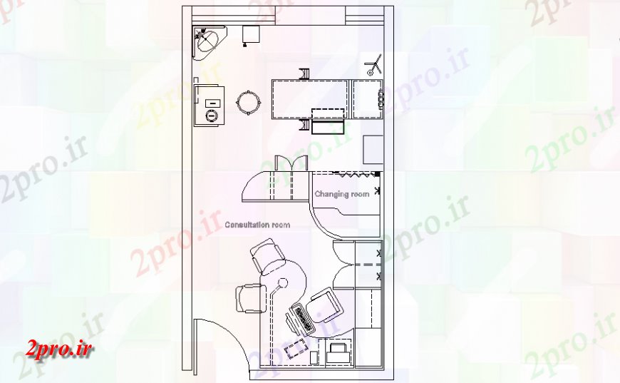 دانلود نقشه ساختمان اداری - تجاری - صنعتی آزمون اتاق 4 در 6 متر (کد148234)