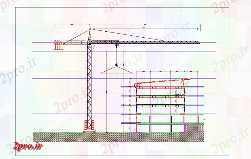 دانلود نقشه طراحی جزئیات ساختار ساختمان جرثقیل بخش ساختار جزئیات (کد148338)