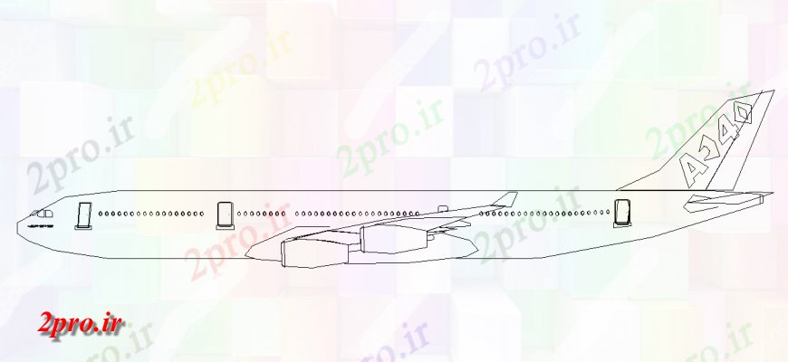 دانلود نقشه بلوک وسایل نقلیه جزئیات هواپیما بلوک در جزئیات اتوکد (کد148346)