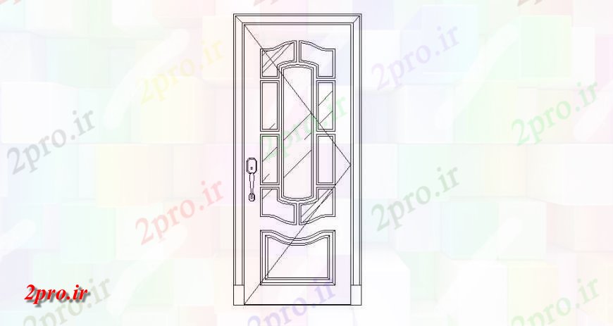 دانلود نقشه جزئیات طراحی در و پنجره  درب نما جزئیات طراحی (کد148389)