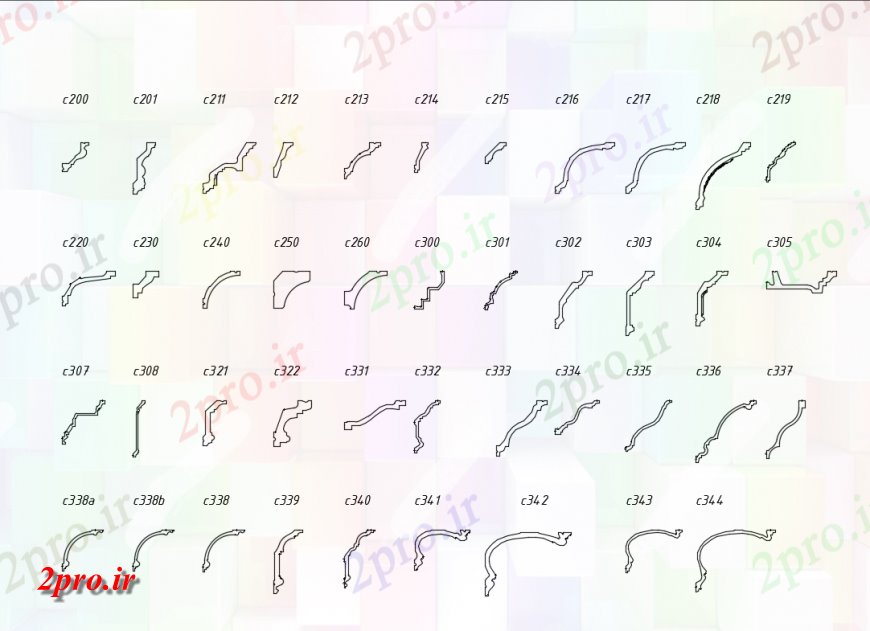 دانلود نقشه بلوک ، آرام ، نماد ORAC دکور چند پیش امدگی لبه بام  بلوک جزئیات  (کد148471)