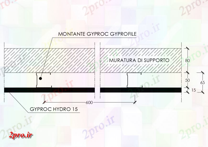دانلود نقشه طراحی جزئیات ساختار gyproc gyprofile ساختار سازنده عمودی جزئیات (کد148495)