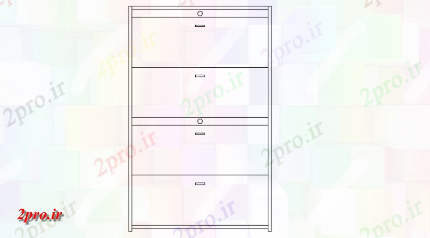 دانلود نقشه بلوک مبلمان قفل شو کابینه تشکیل پرونده جزئیات مقابل نما (کد148585)